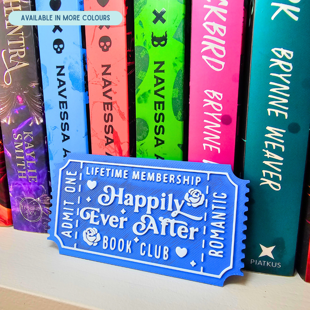 Happily Ever After Book Club Ticket - Shelf Decor
