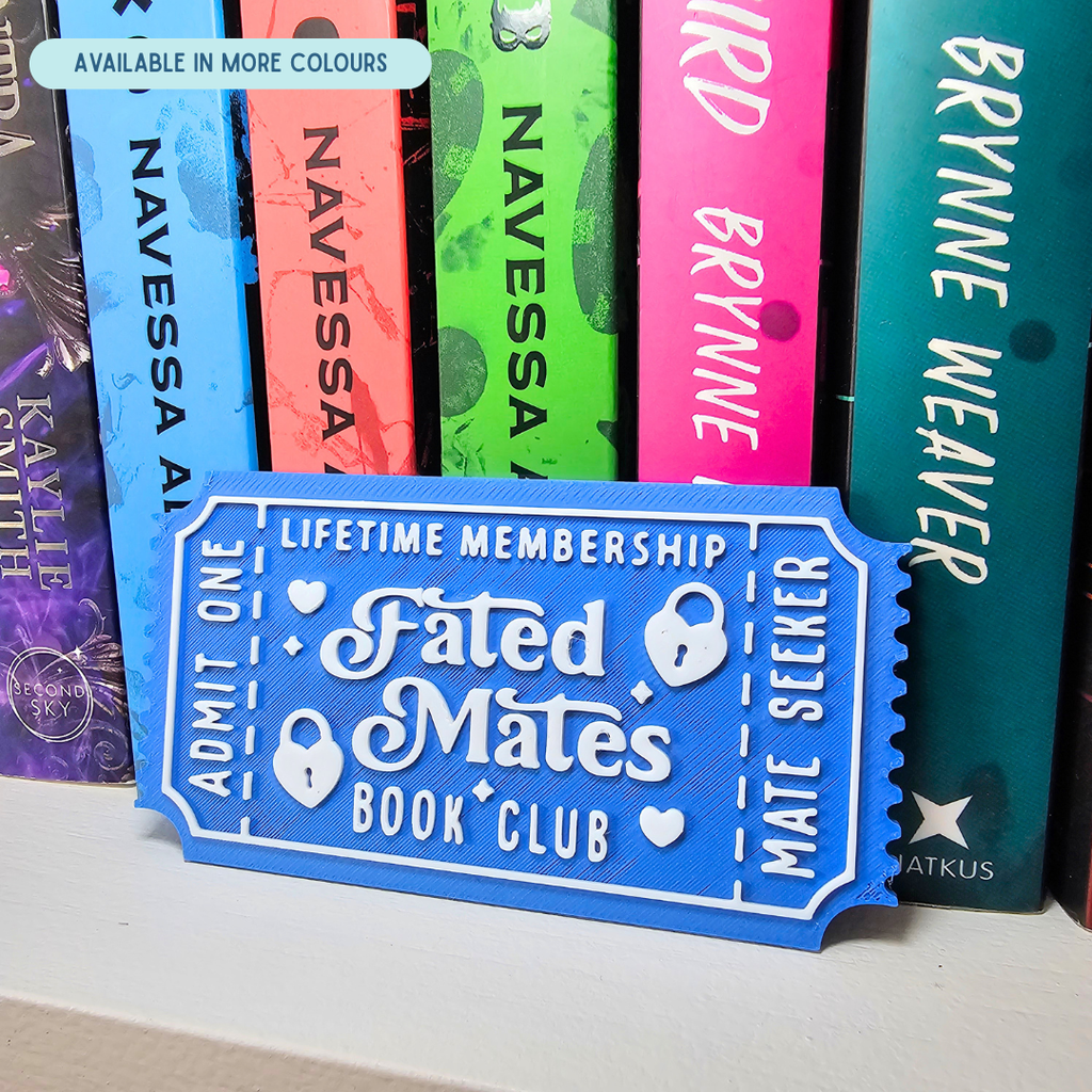Fated Mates Book Club Ticket - Shelf Decor