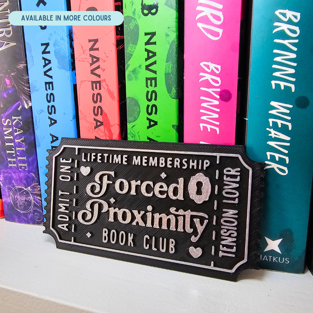Forced Proximity Book Club Ticket - Shelf Decor