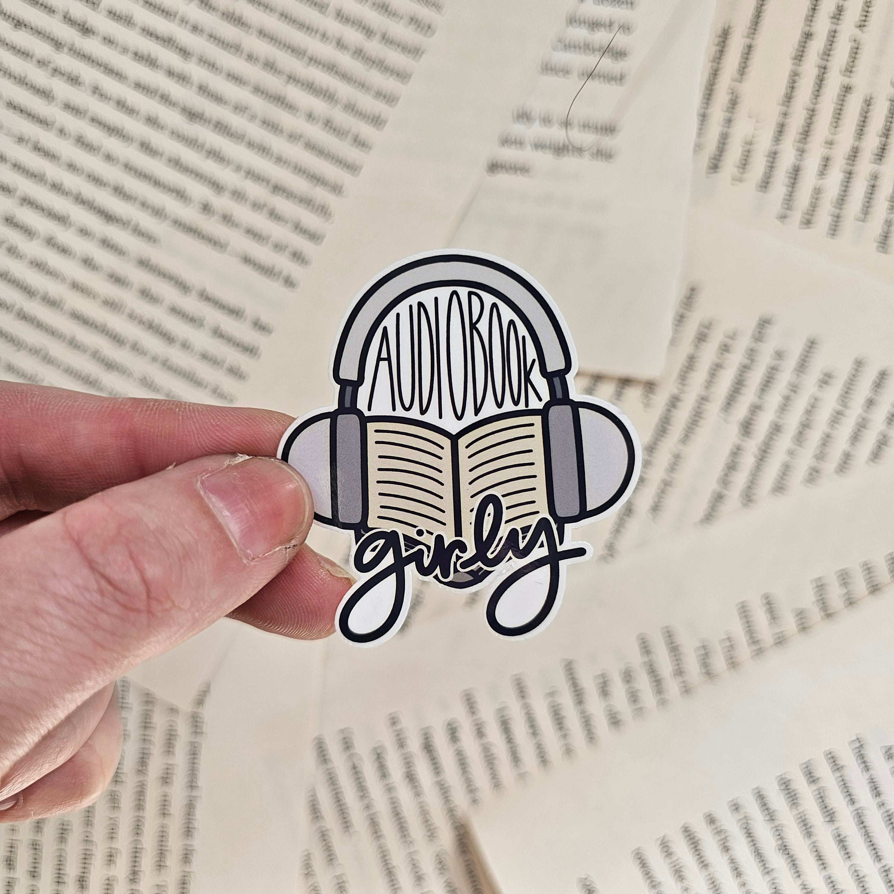 Audiobook Girly - Vinyl Sticker