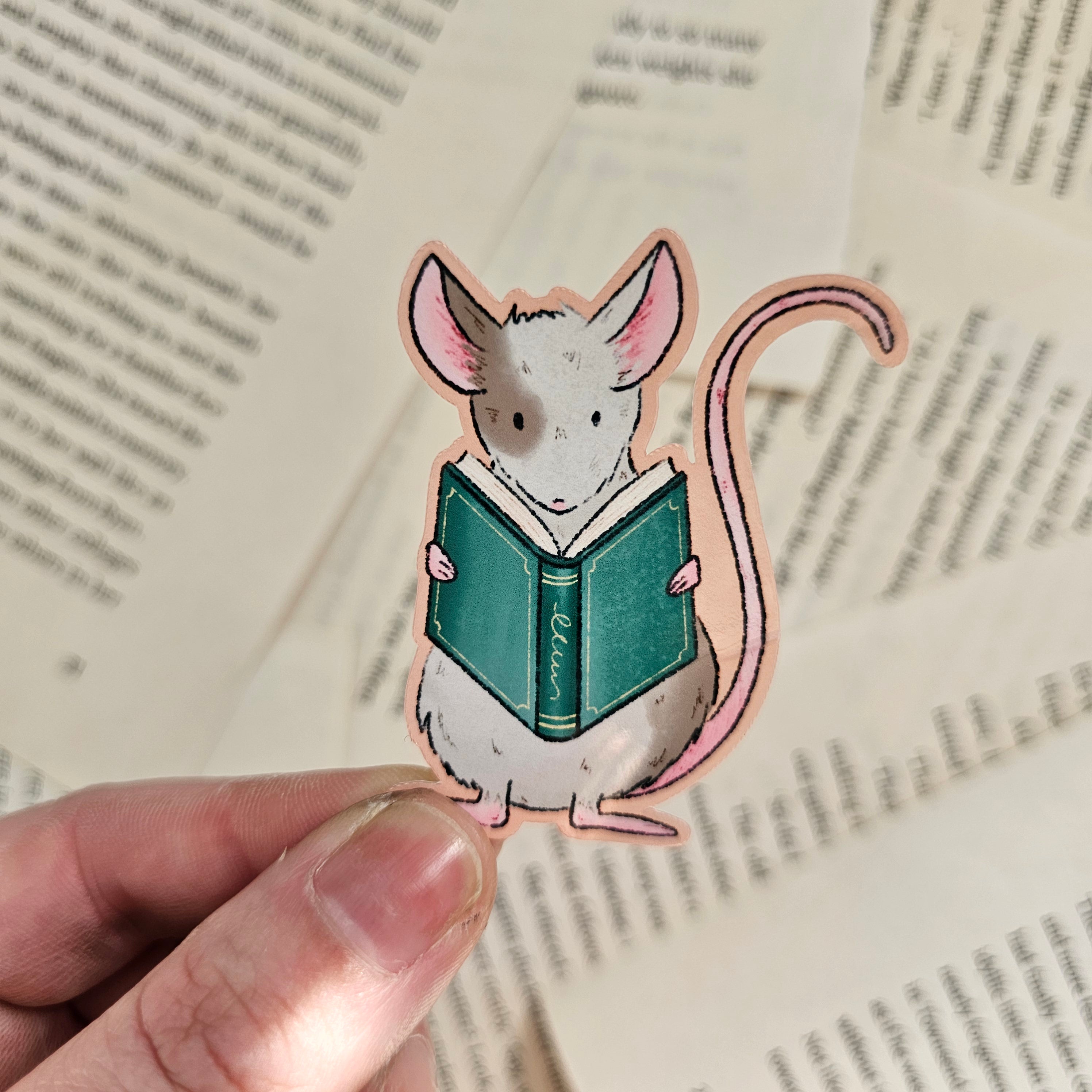 Bookish Rat (Book Rats Collection) - Vinyl Sticker
