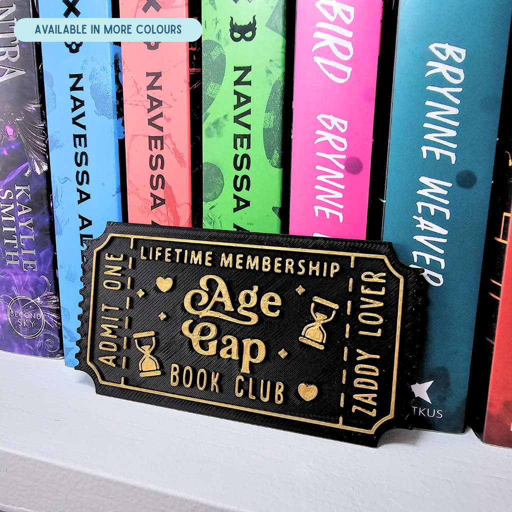 Age Gap Club Ticket - Shelf Decor