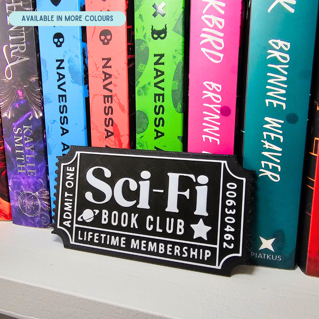 Sci-Fi Club Ticket - Shelf Decor