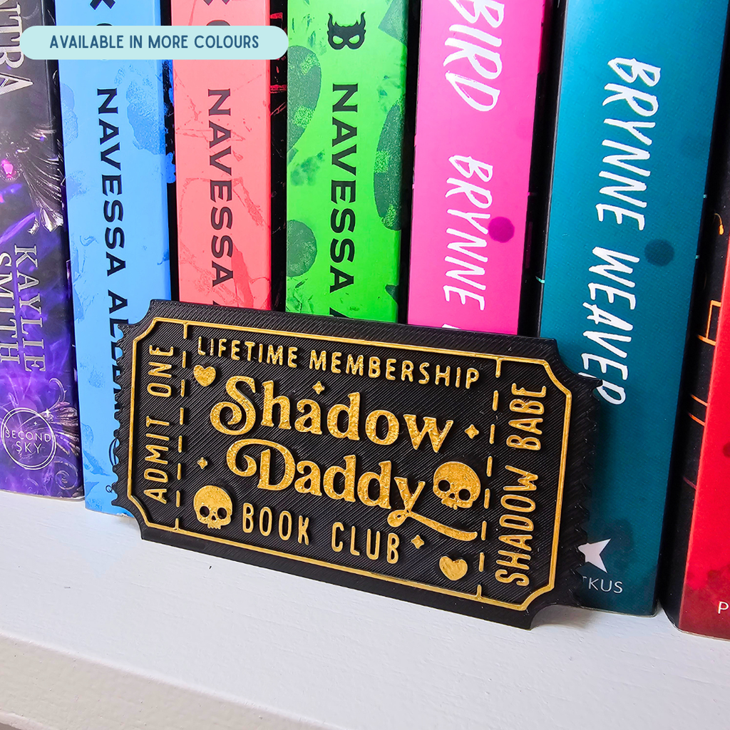 Shadow Daddy Book Club Ticket - Shelf Decor