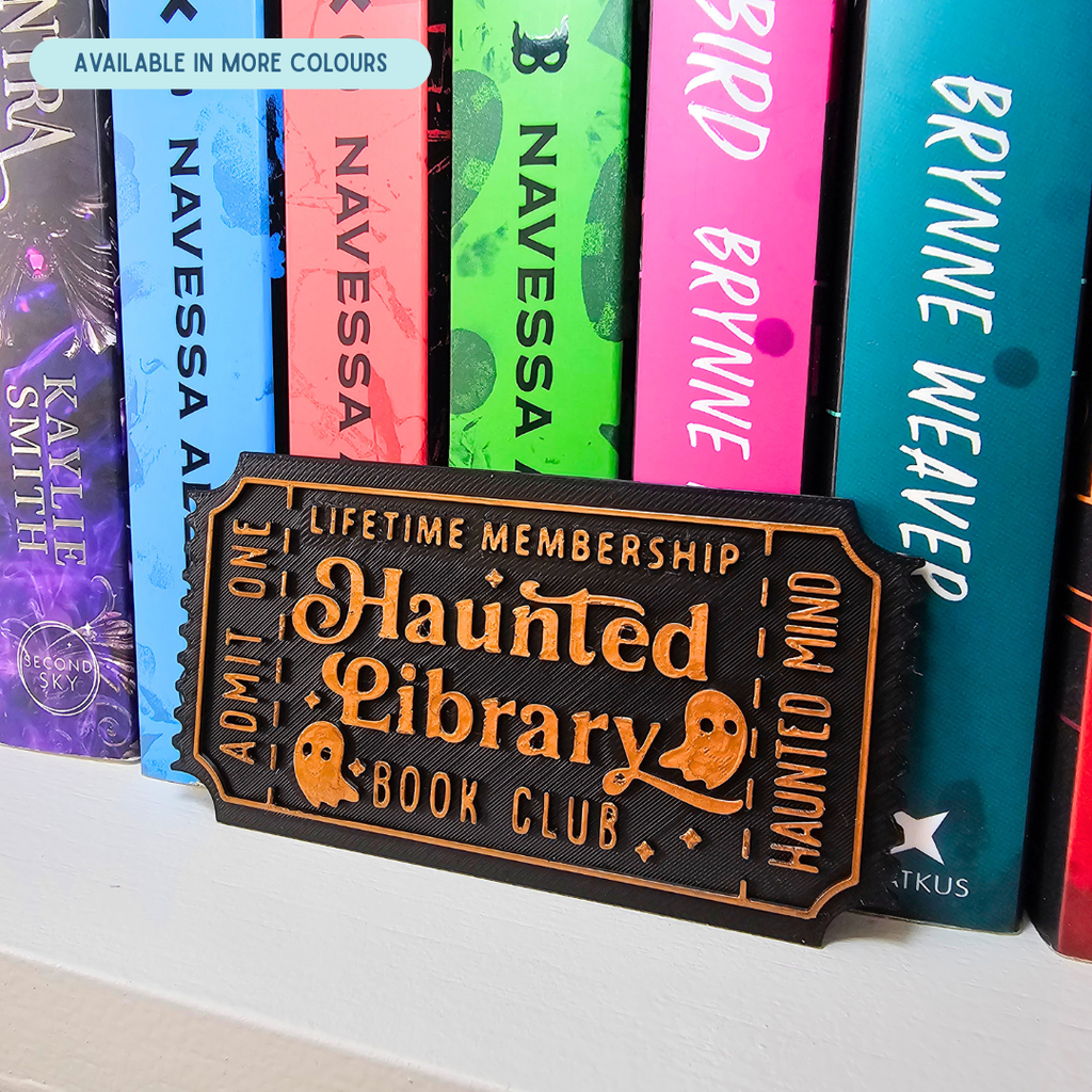 Haunted Library Club Ticket - Shelf Decor