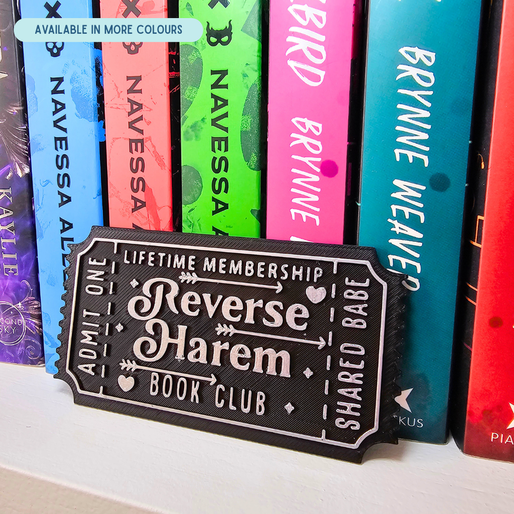 Reverse Harem Book Club Ticket - Shelf Decor