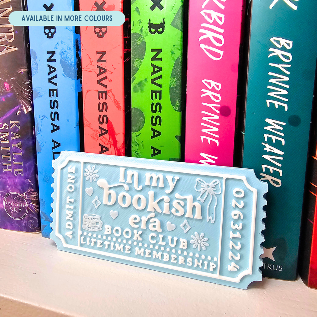 In My Bookish Era Club Ticket - Shelf Decor