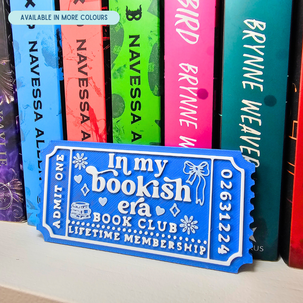 In My Bookish Era Club Ticket - Shelf Decor