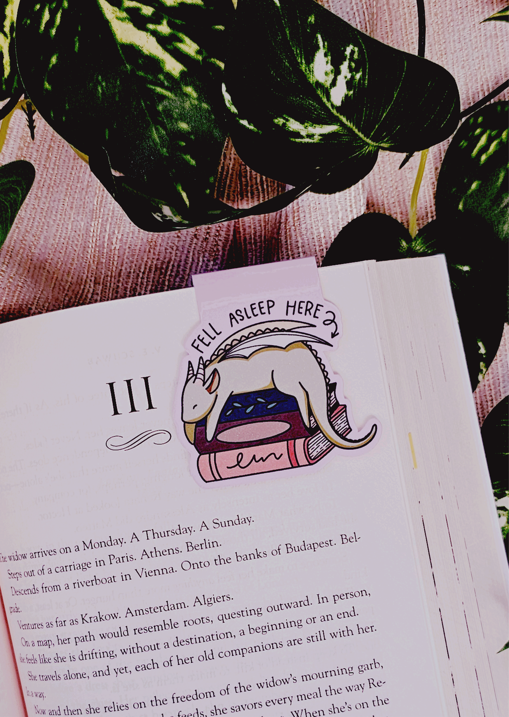 Fell Asleep Here -  Magnetic Bookmark
