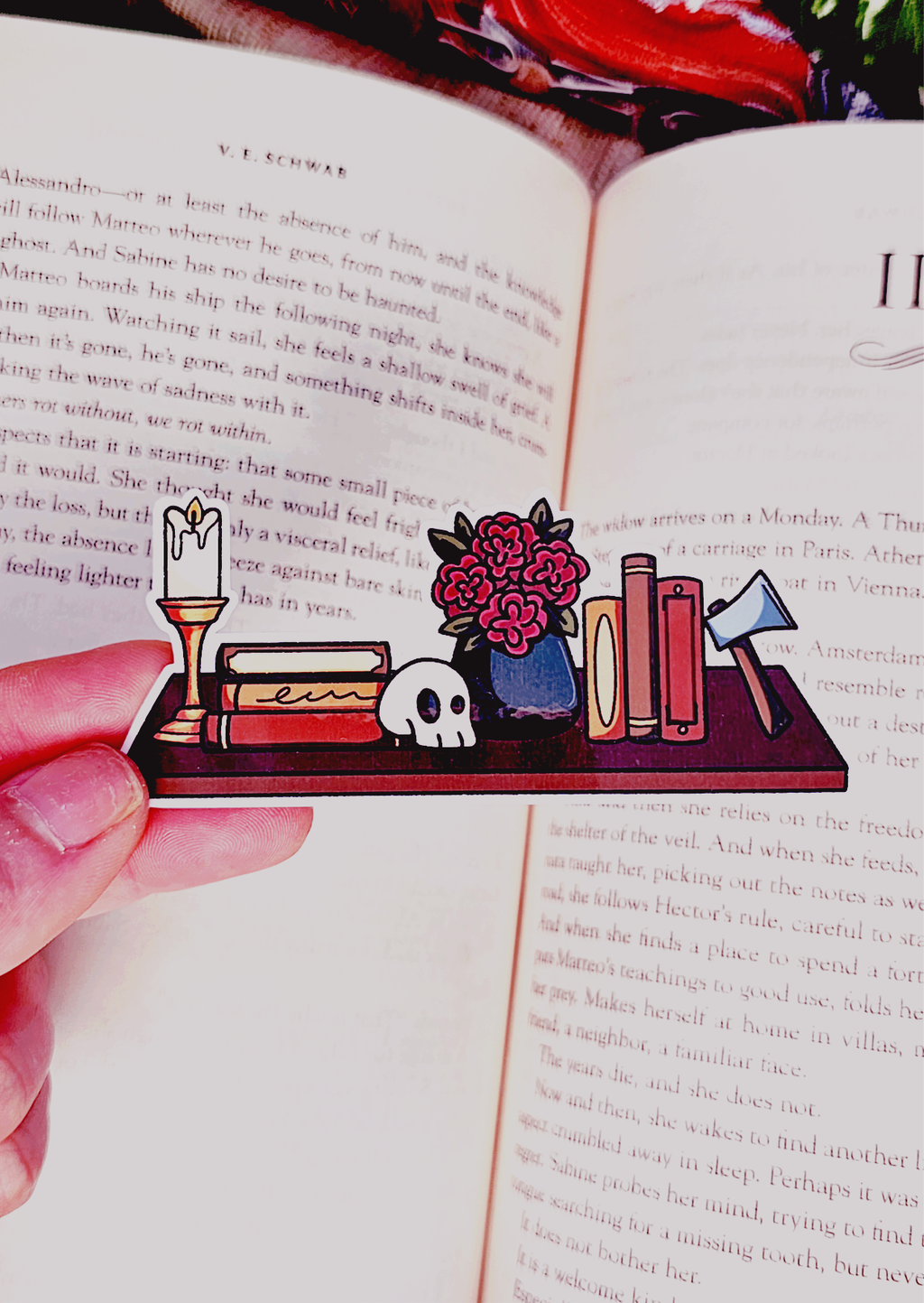Dark Bookshelf - Sticker