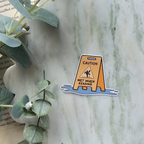 Caution. Wet When Reading - Vinyl Sticker