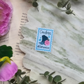 Cowboy Romance Stamp - Vinyl Sticker