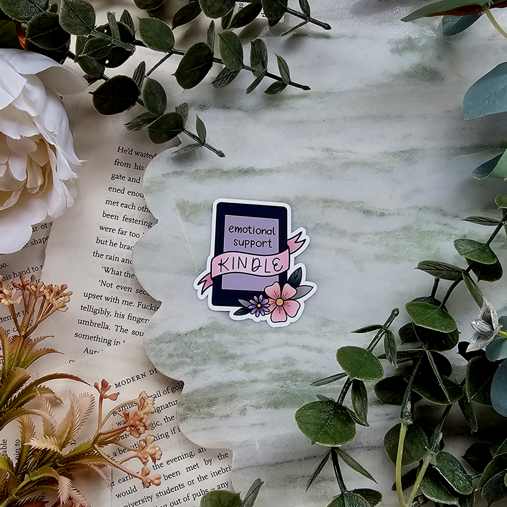 Emotional Support Kindle - Vinyl Sticker