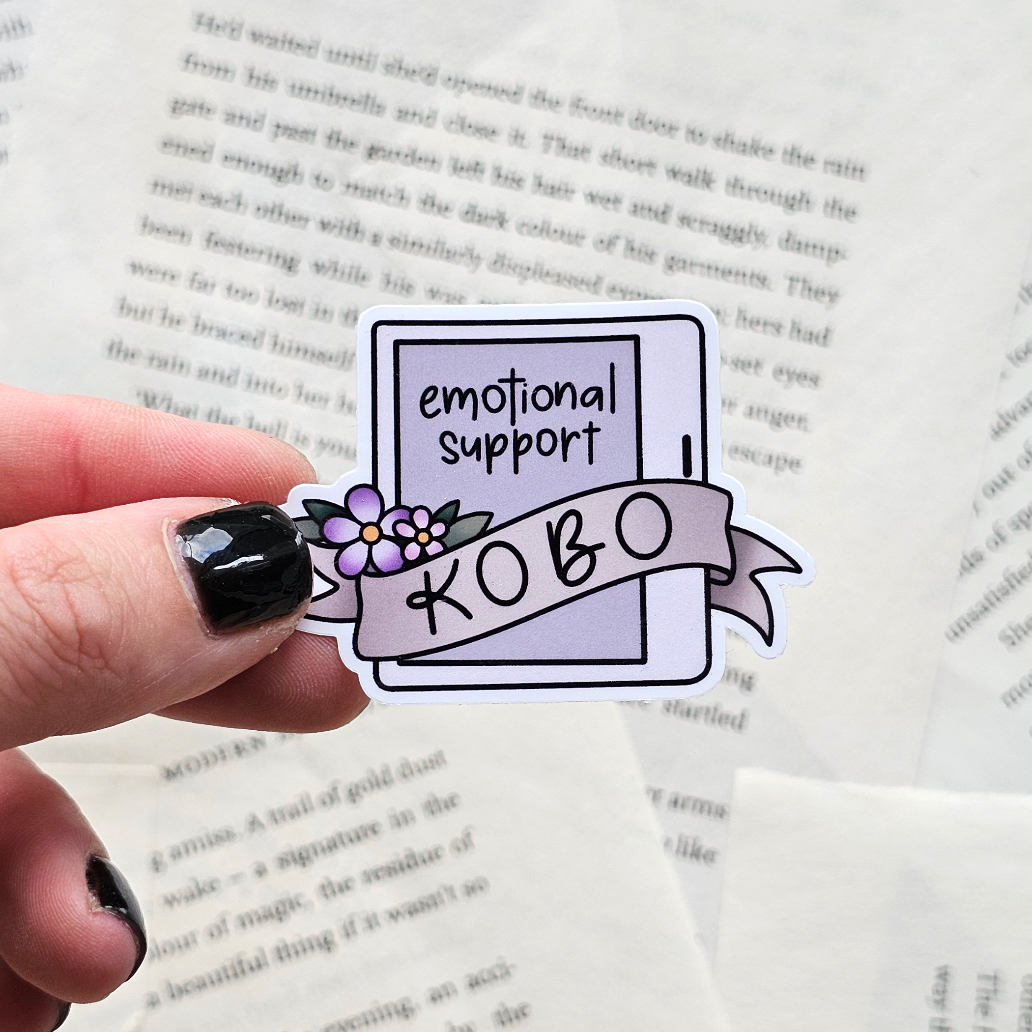 Emotional Support Kobo - Vinyl Sticker