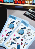Pretty Murder Bird - Sticker Sheet