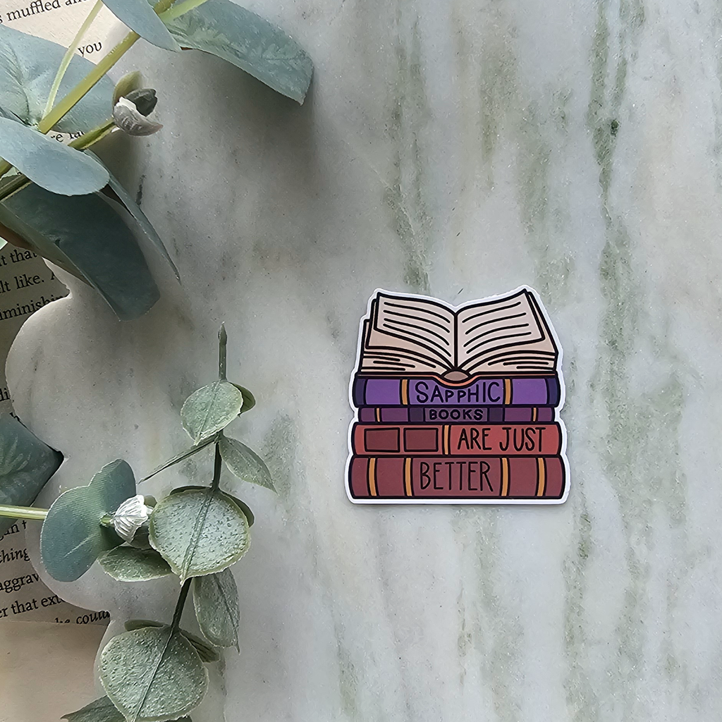 Sapphic Books Are Just Better - Vinyl Sticker
