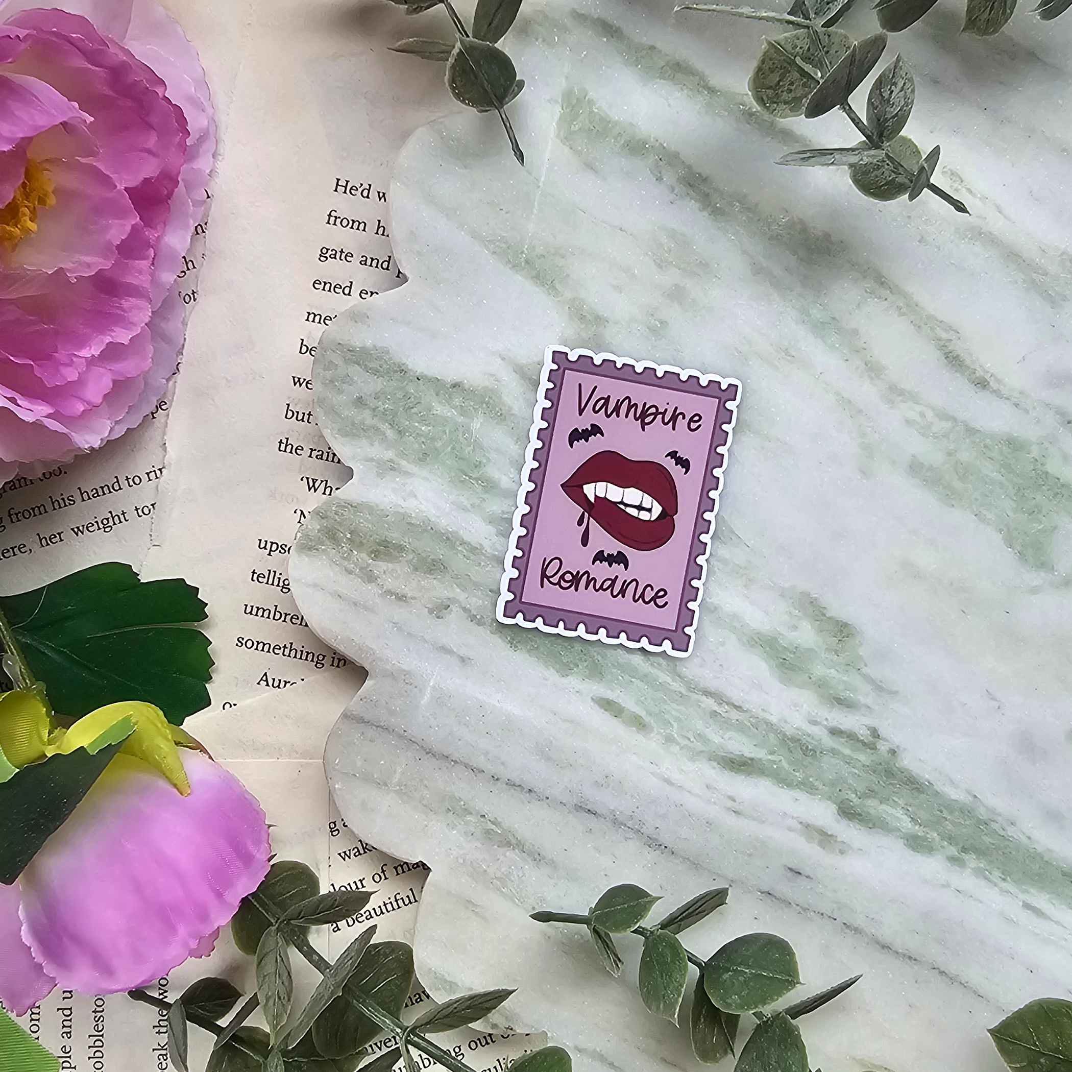 Vampire Romance Stamp - Vinyl Sticker