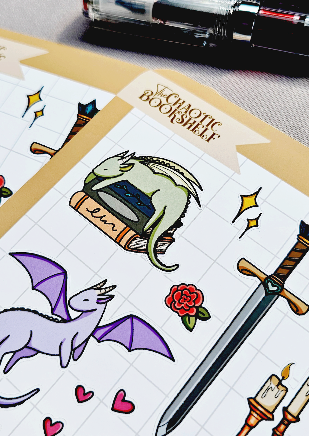 Sleepy Dragons - Sticker Sheet