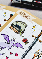 Sleepy Dragons - Sticker Sheet